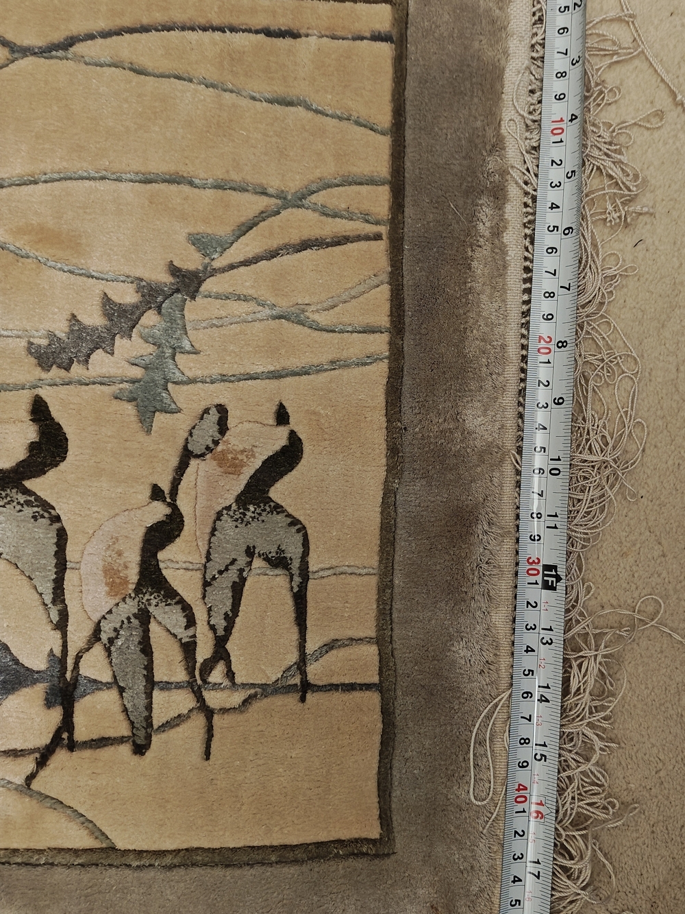 Chinese Crane Art Deco Rug - Picture 4 of 6